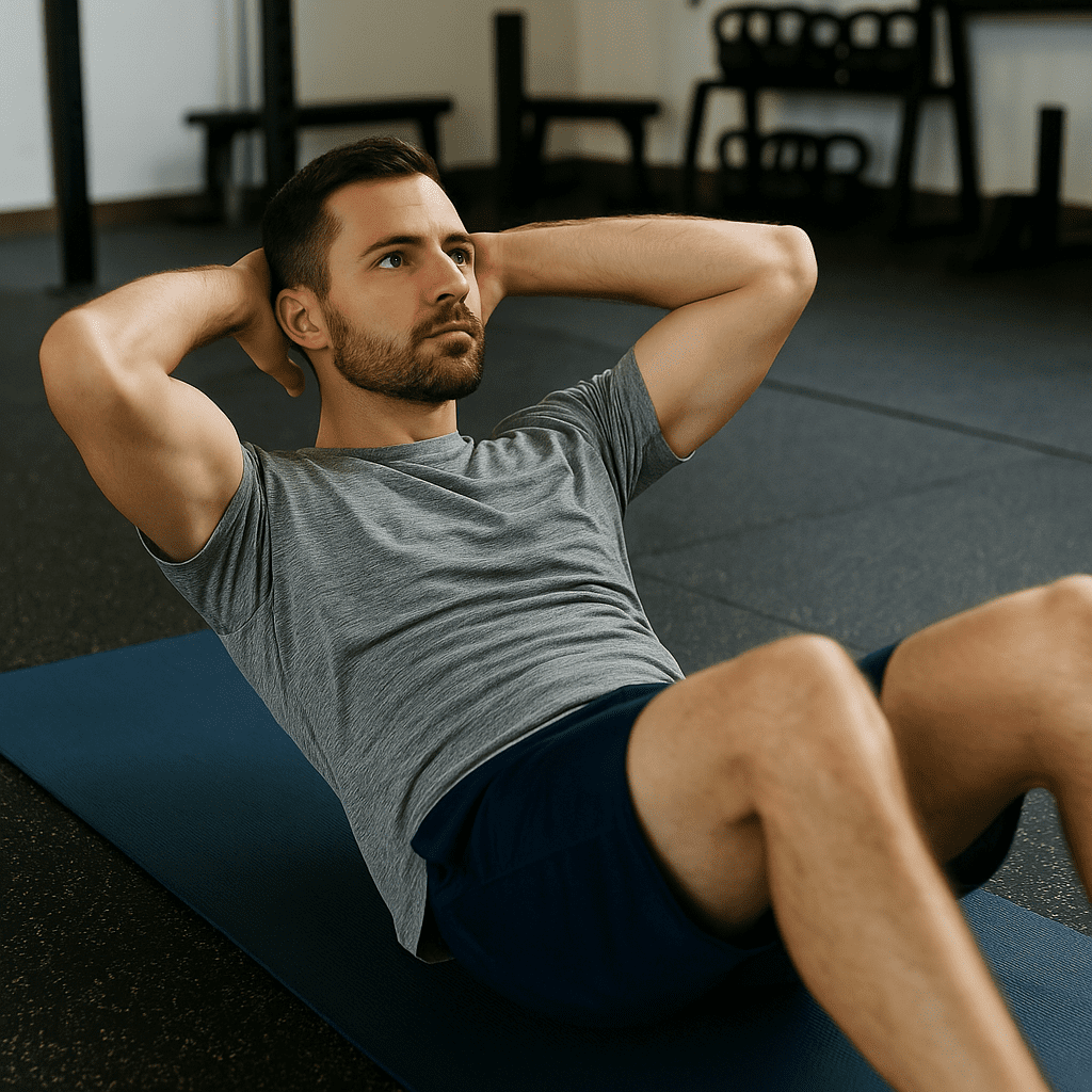 klasyczne brzuszki na siłowni