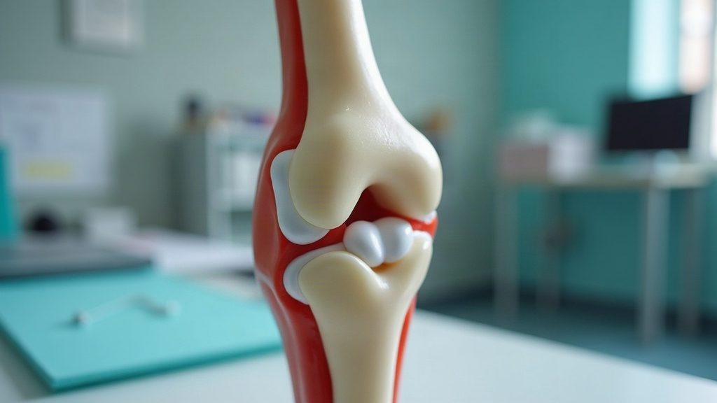 Model anatomiczny kolana z widocznymi więzadłami ACL MCL – uraz więzadeł kolana